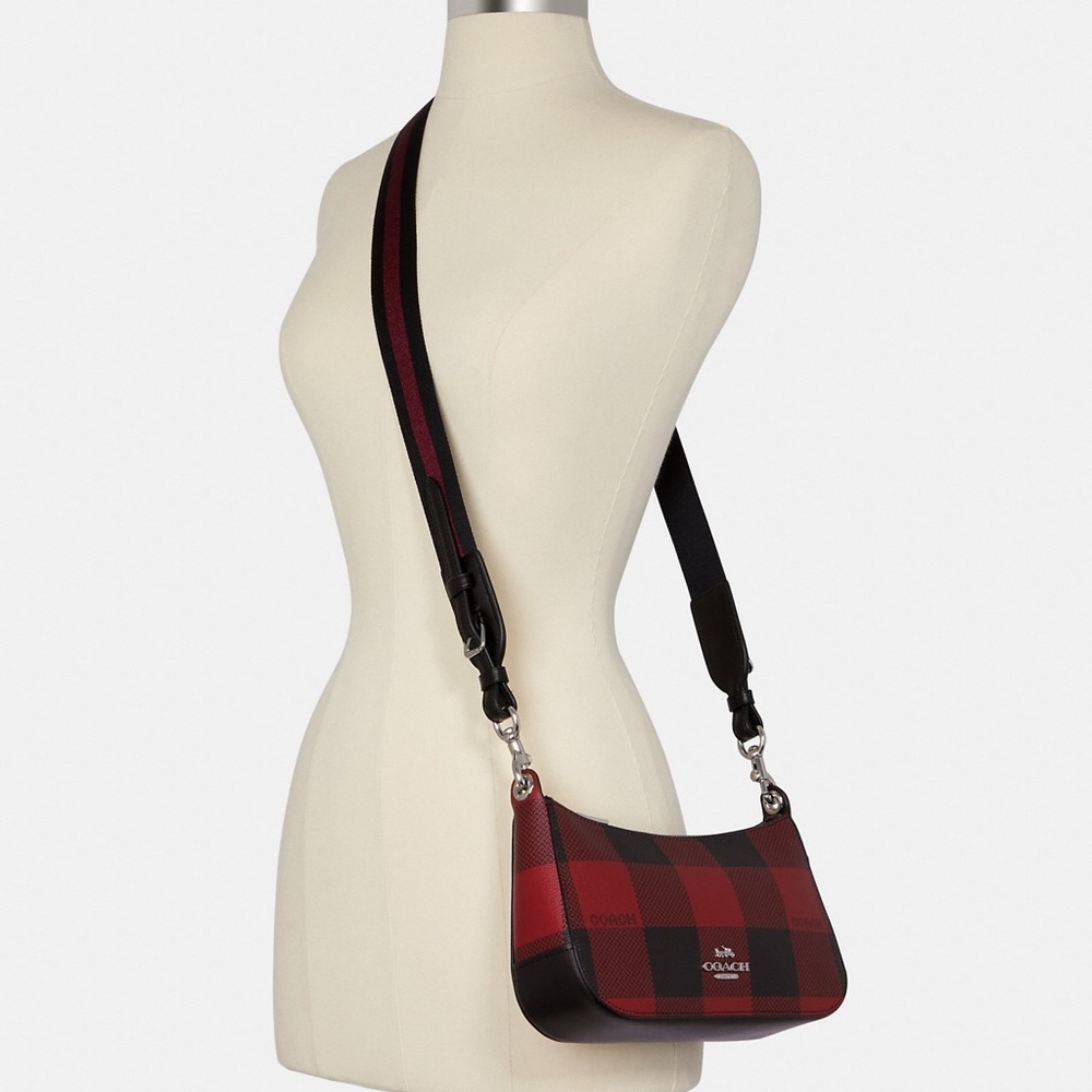 NWT Coach Jes Baguette With Buffalo Plaid Purse - Picture 4 of 13